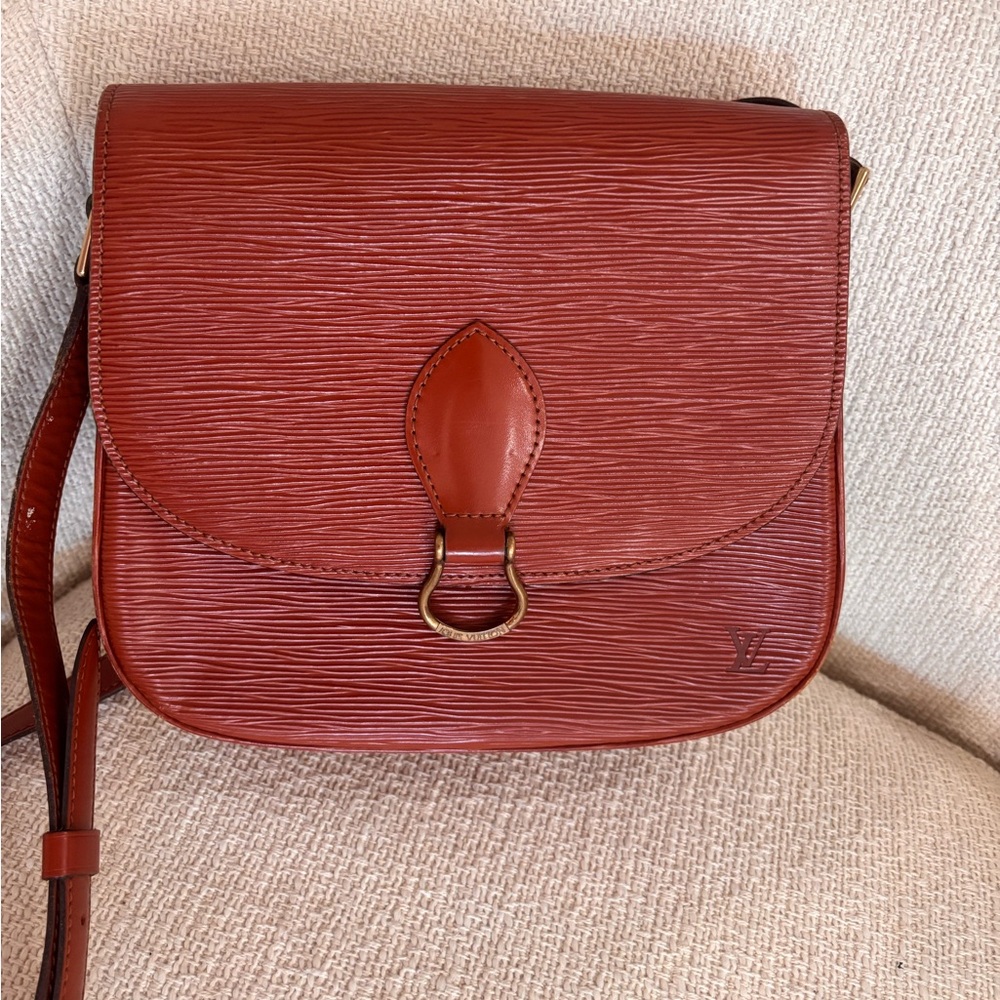 Authentic Louis Vuitton Saint Cloud GM brown kenya Epi leather crossbody bag
